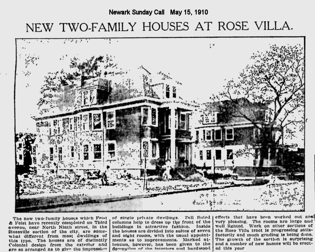 New Two-Family Houses at Rose Villa
May 15, 1910
