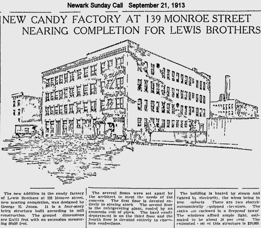 139 Monroe Street
Lewis Brothers Candy Factory
