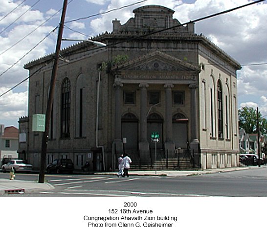 152 Sixteenth Avenue
Congregation Ahavath Zion
