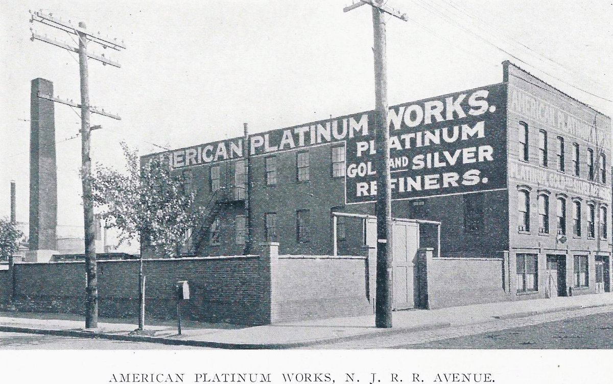 225 New Jersey Railroad Avenue
American Platinum Works
From "Newark - The City of Industry" Published 1912

