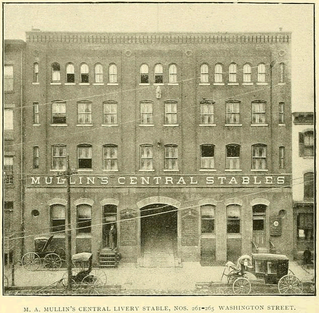 261/265 Washington Street
Mullin's Central Stables
From: "Newark, NJ Illustrated:
1893
