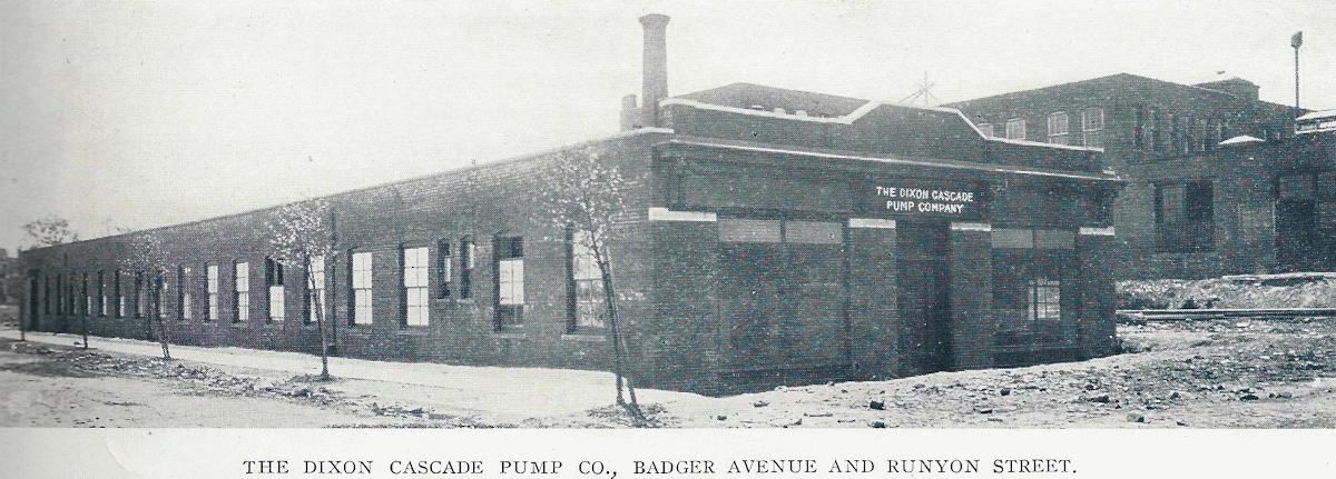 296 Badger Avenue
The Dixon Cascade Pump Company
From "Newark - The City of Industry" Published 1912
