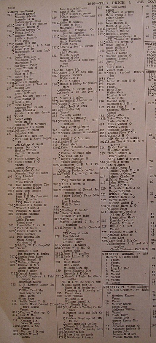 1940 Newark City Directory Page 3
Click on image to enlarge.
