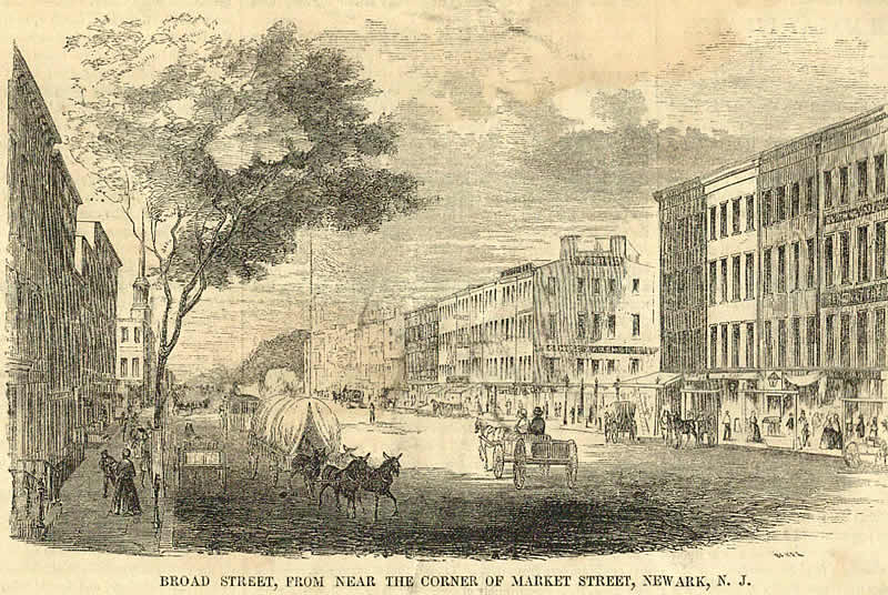 1855 - Broad & Market Streets
Photo from “Ballou’s Pictorial” April 14, 1855
