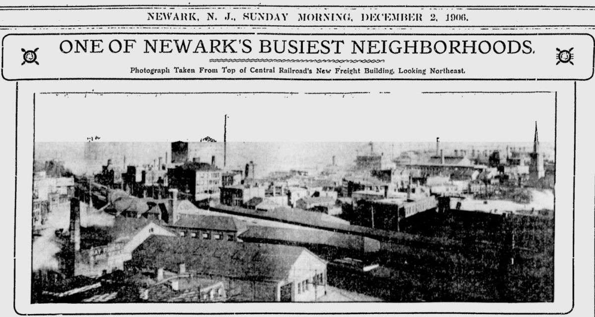 Northeast from the top of the Central Railroads New Freight Building
December 2, 1906
